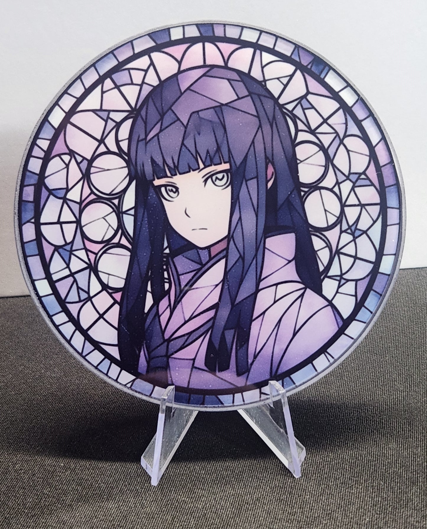 Glass Beverage Coaster (Naruto, Anime, Hinata)