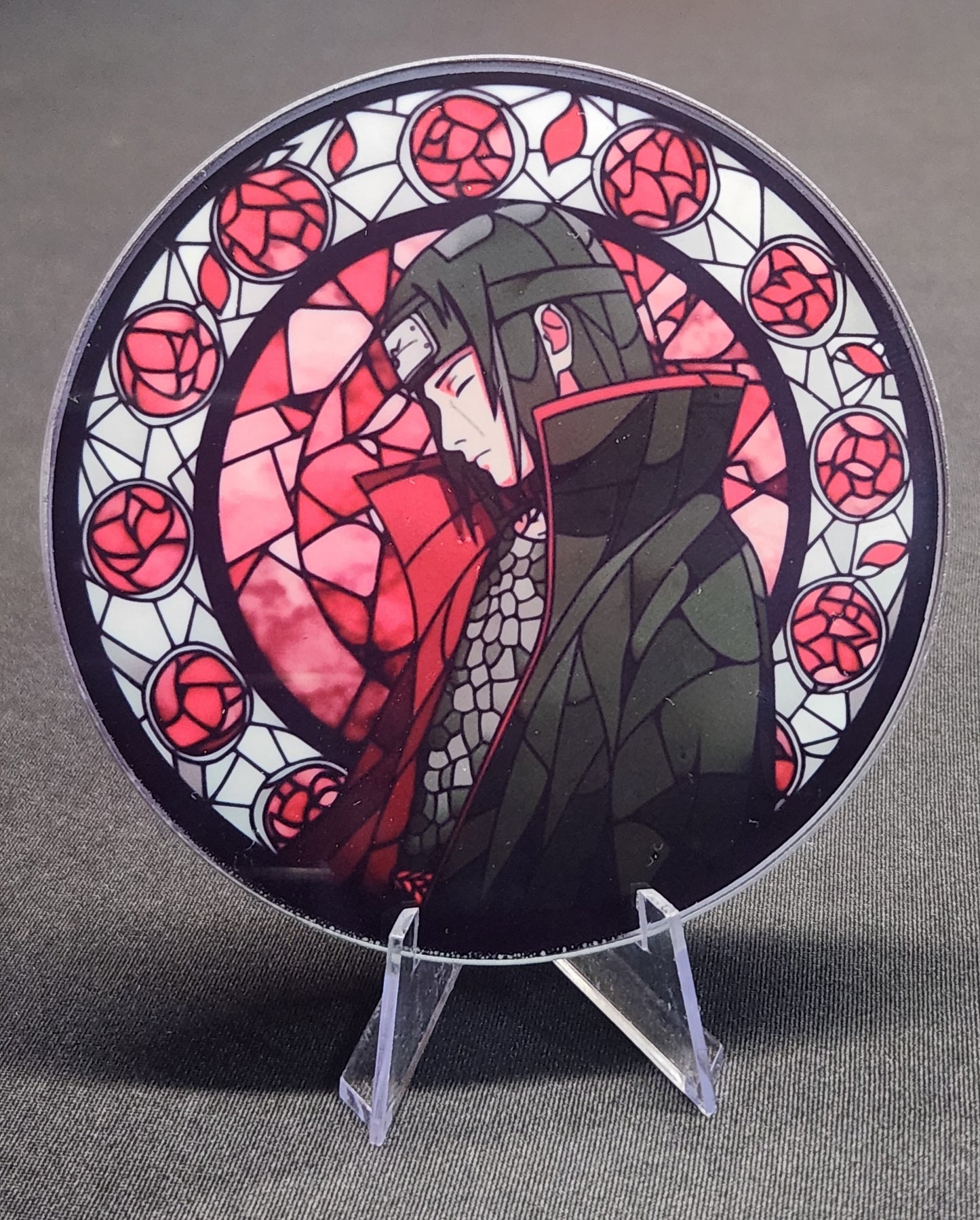 Glass Beverage Coaster (Naruto, Anime, Itachi)