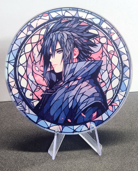 Glass Beverage Coaster (Naruto, Anime, Sasuke)