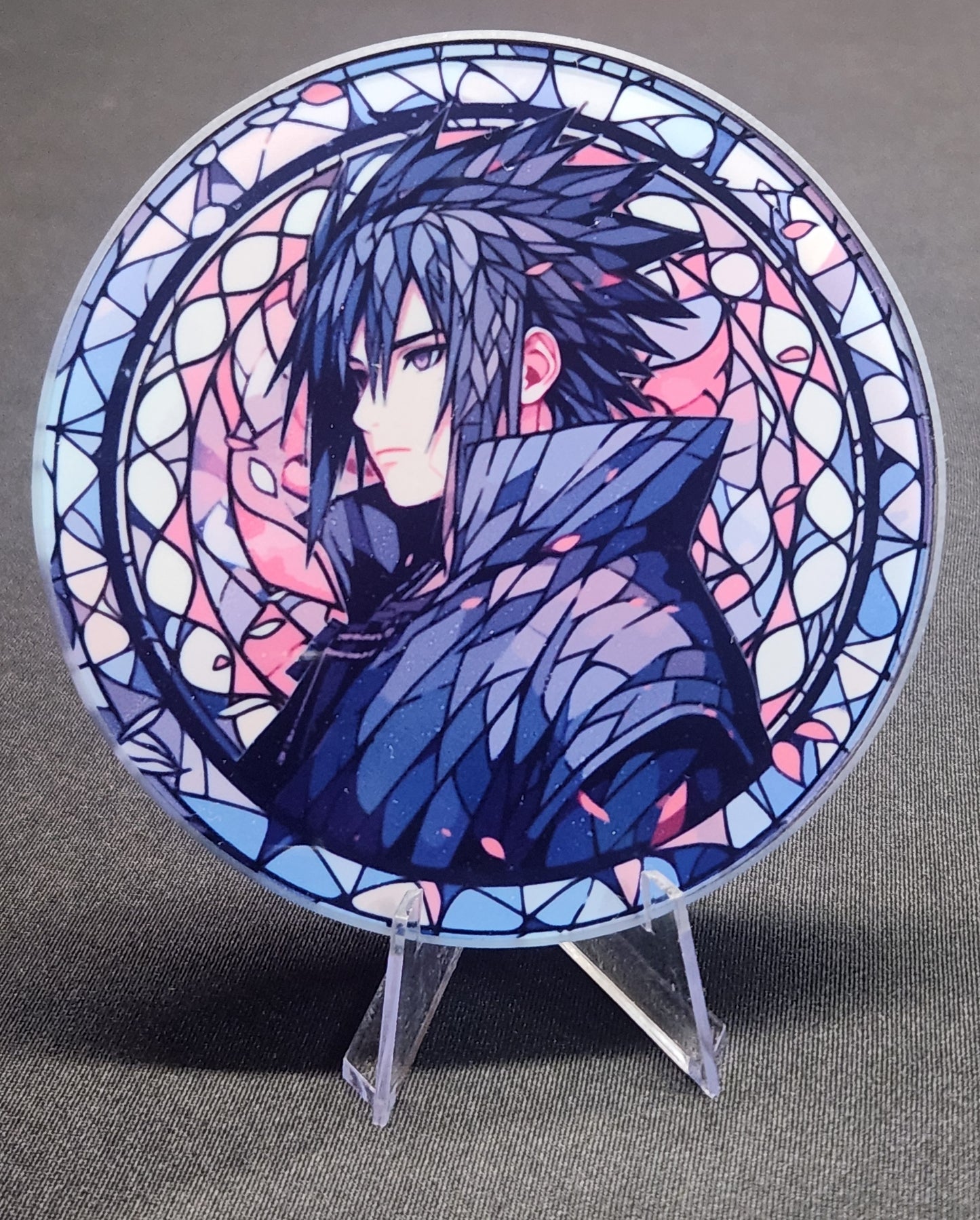 Glass Beverage Coaster (Naruto, Anime, Sasuke)
