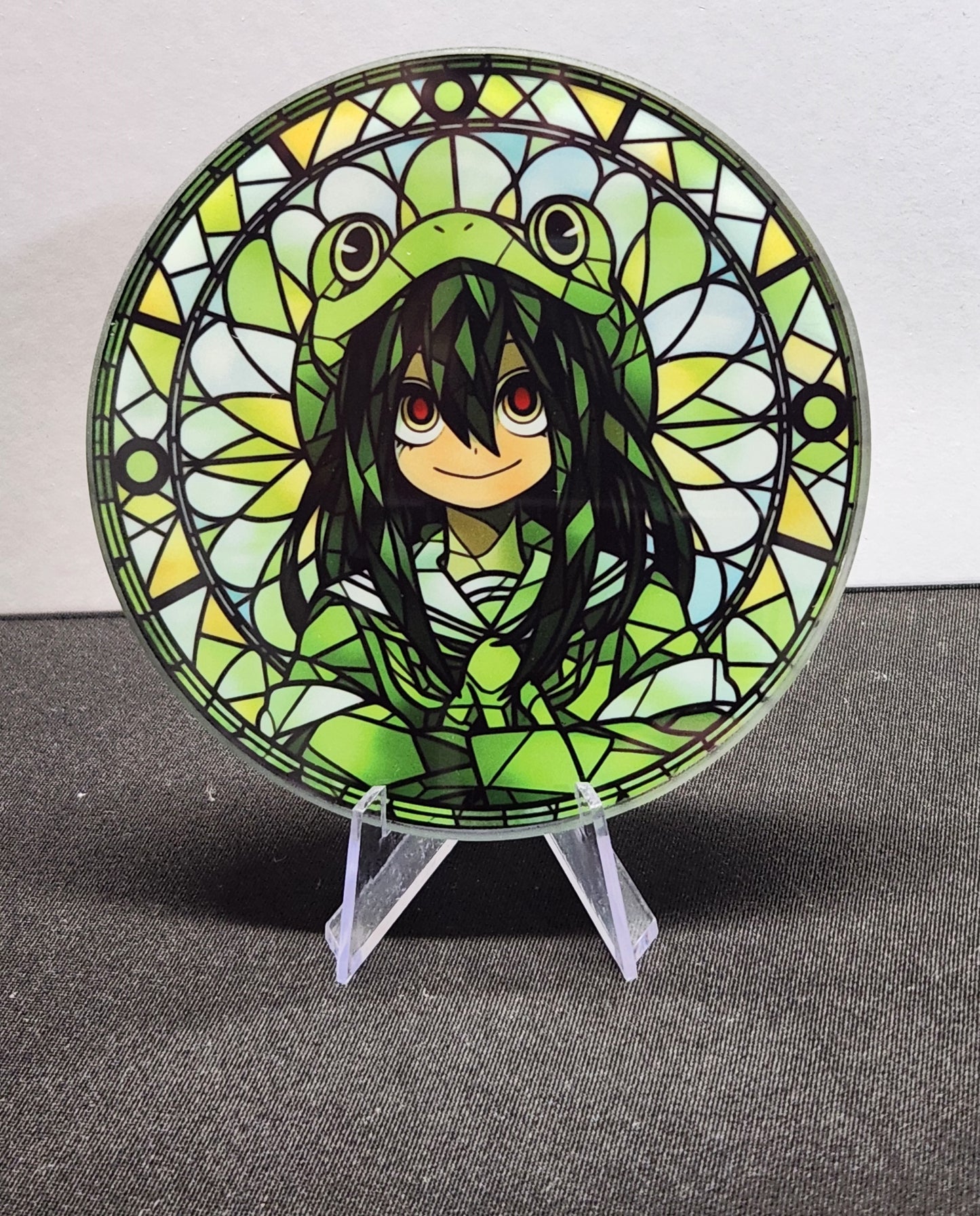 Glass Beverage Coaster (My Hero Academia, Anime, Asui)