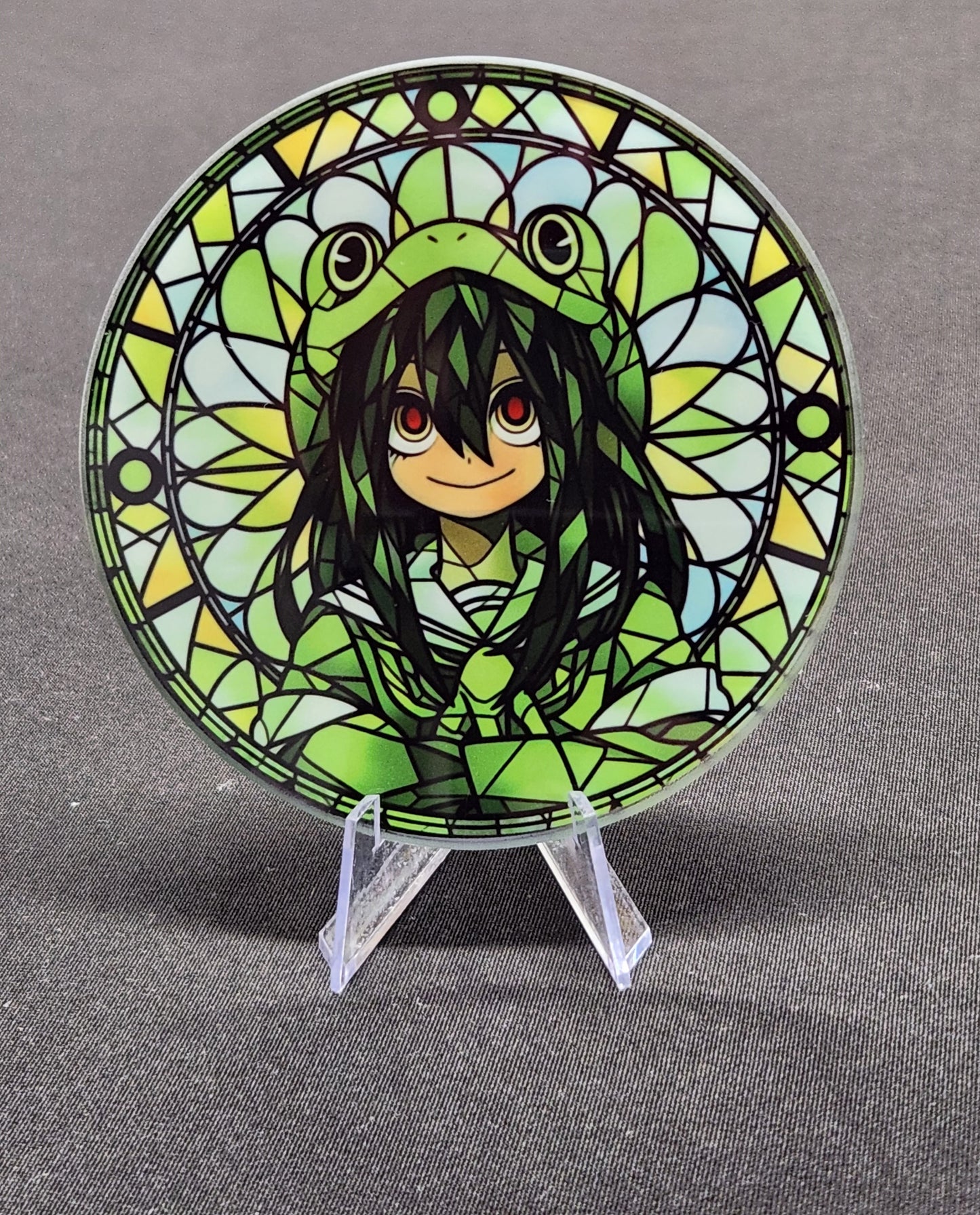 Glass Beverage Coaster (My Hero Academia, Anime, Asui)