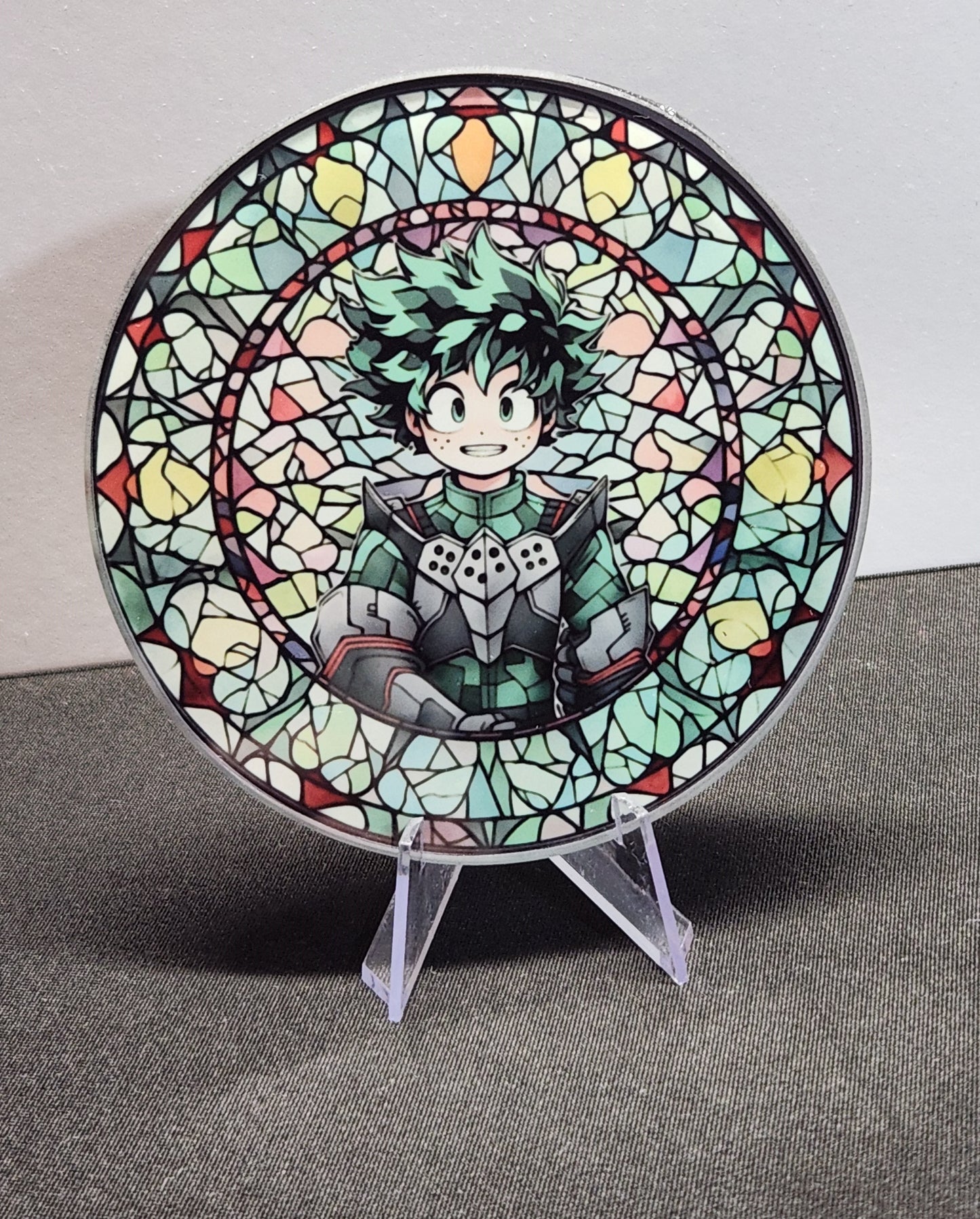 Glass Beverage Coaster (My Hero Academia, Anime, Deku)