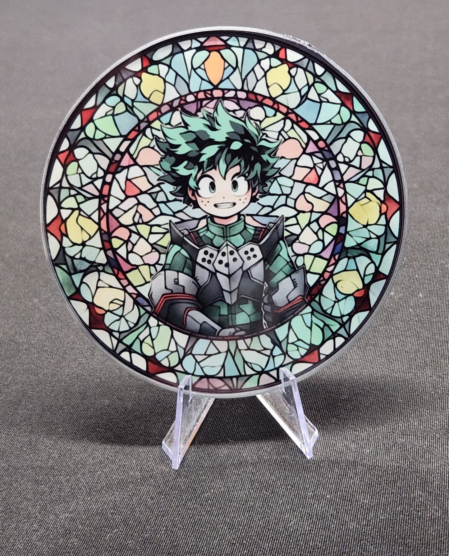 Glass Beverage Coaster (My Hero Academia, Anime, Deku)