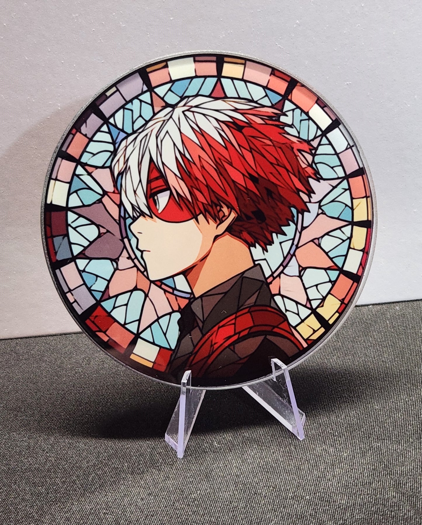 Glass Beverage Coaster (My Hero Academia, Anime, Todaroki)
