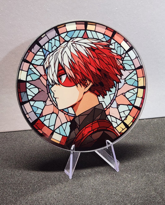 Glass Beverage Coaster (My Hero Academia, Anime, Todaroki)