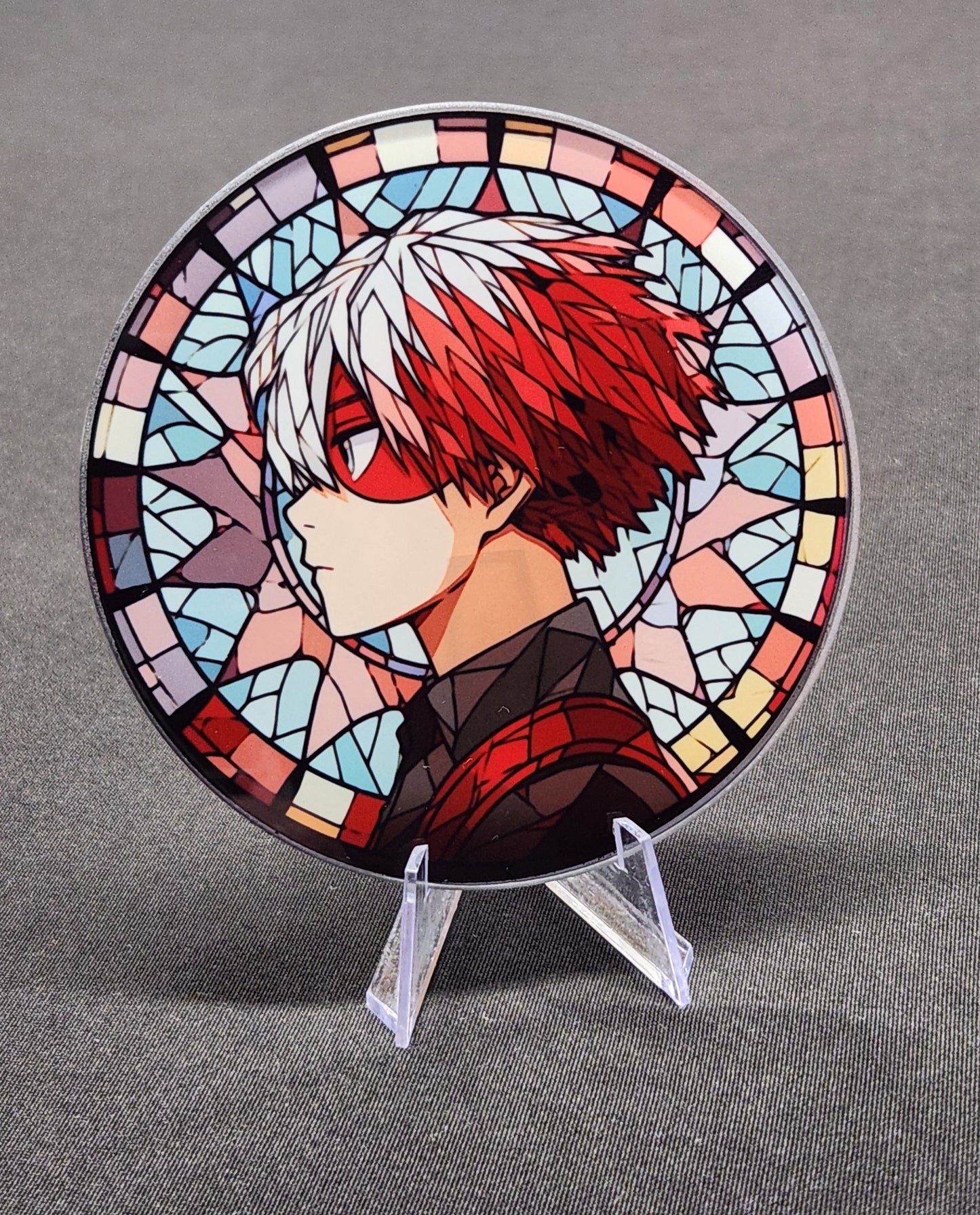 Glass Beverage Coaster (My Hero Academia, Anime, Todaroki)