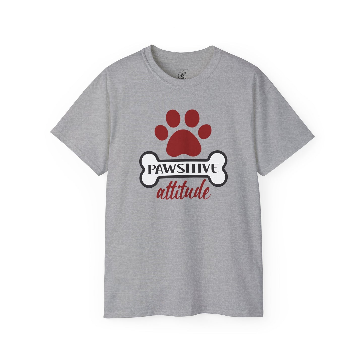 T-Shirt - Pawsitive Attitude Dog Shirt - Unisex Cotton Shirt