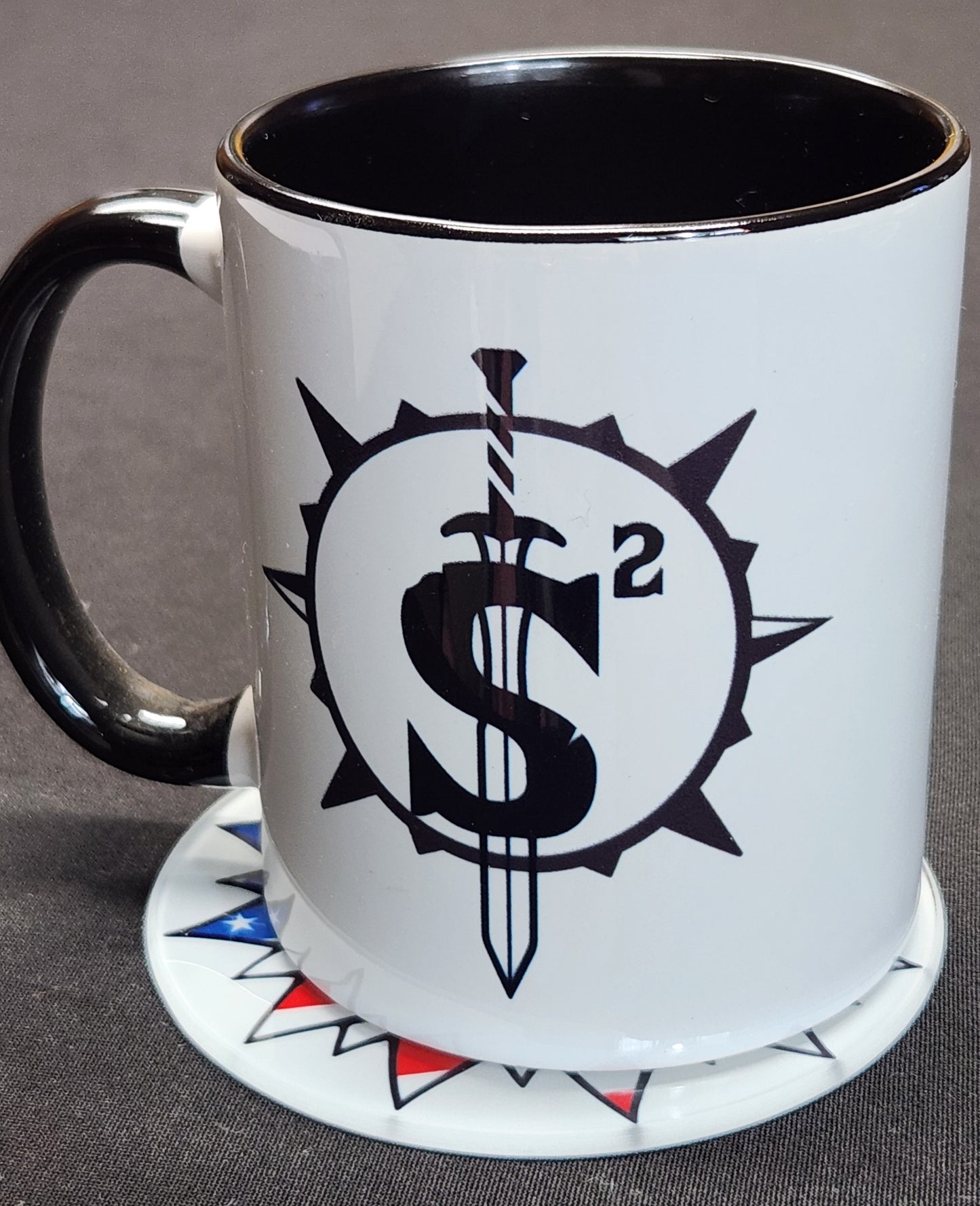 Glass Beverage Coaster (Patriotic, USA, Sunflower US Flag)