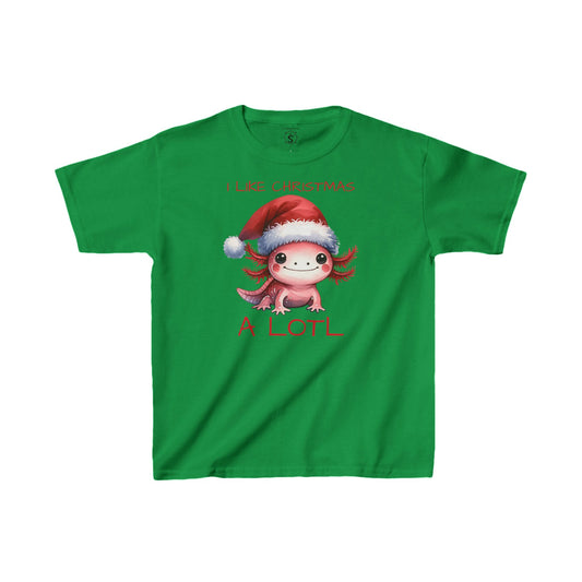 T-Shirt - Christmas Axolotl with Santa Hat - Kids Shirt