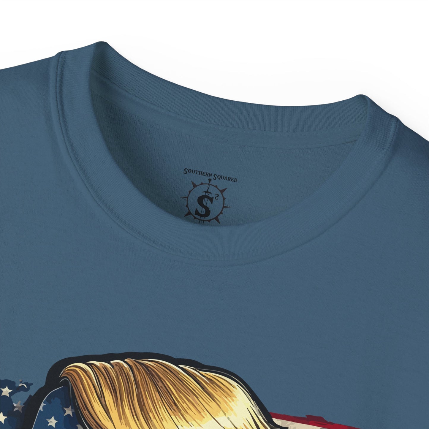 T-Shirt American Flag Punisher Skull Trump - Unisex Cotton Shirt