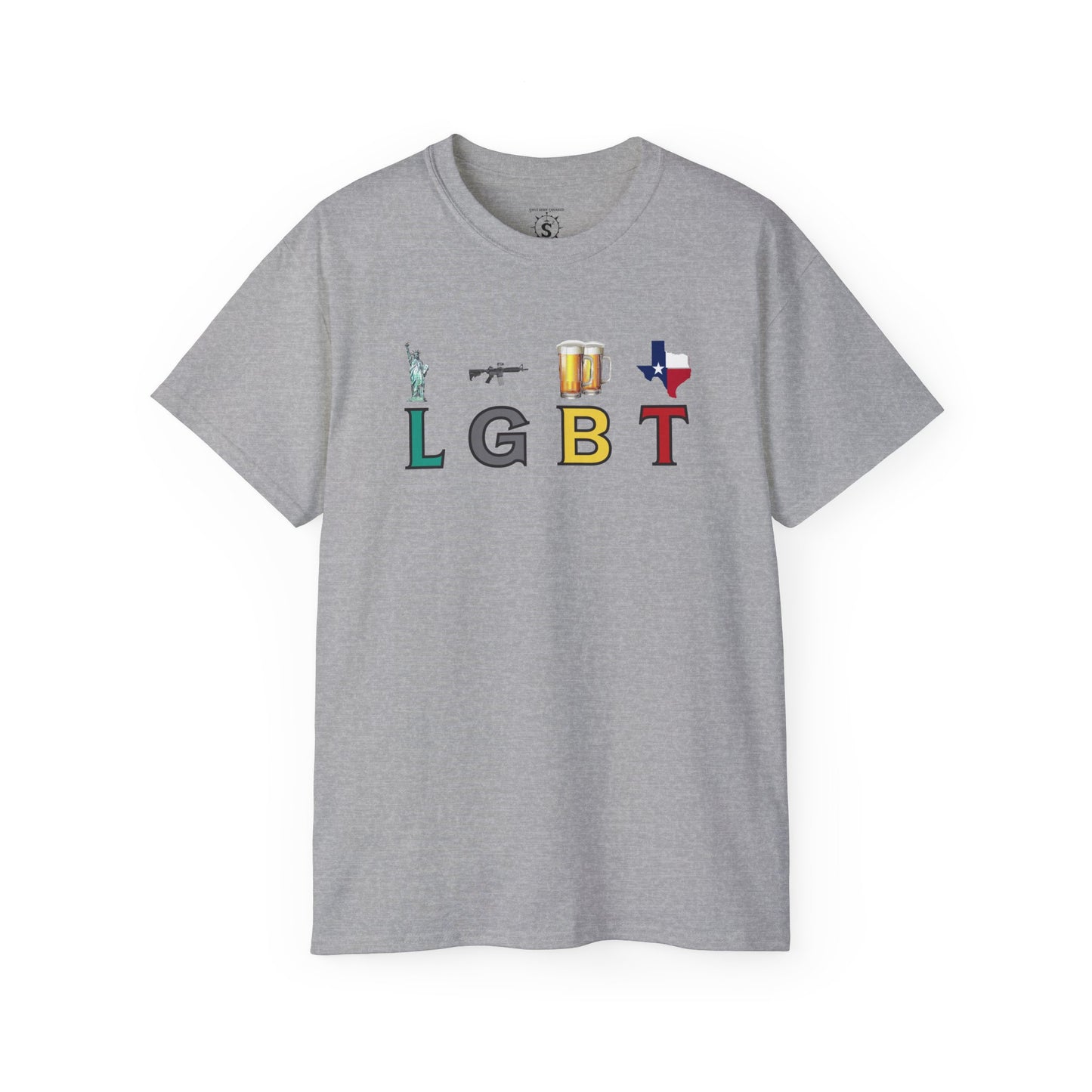 T-Shirt - LGBT: Liberty, Guns, Beer, Texas Unisex Cotton Shirt