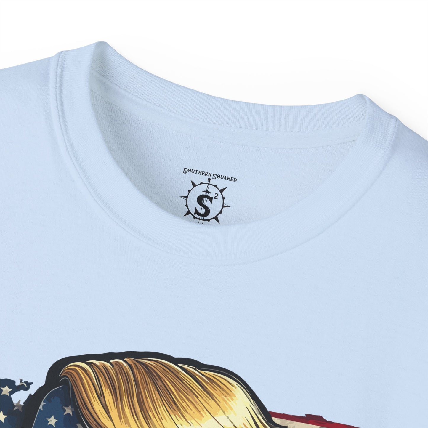 T-Shirt American Flag Punisher Skull Trump - Unisex Cotton Shirt