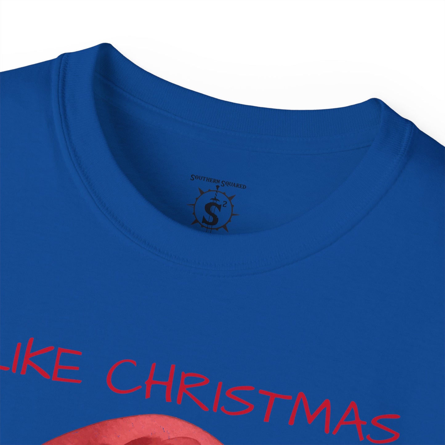 T-Shirt - Christmas Axolotl in a Santa Hat - Unisex Cotton Shirt