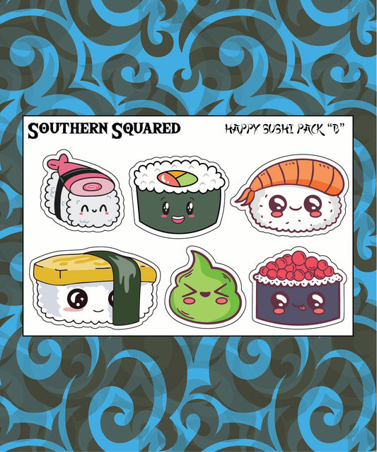 Sticker: The Adorables (Happy Sushi 6 Pack B)