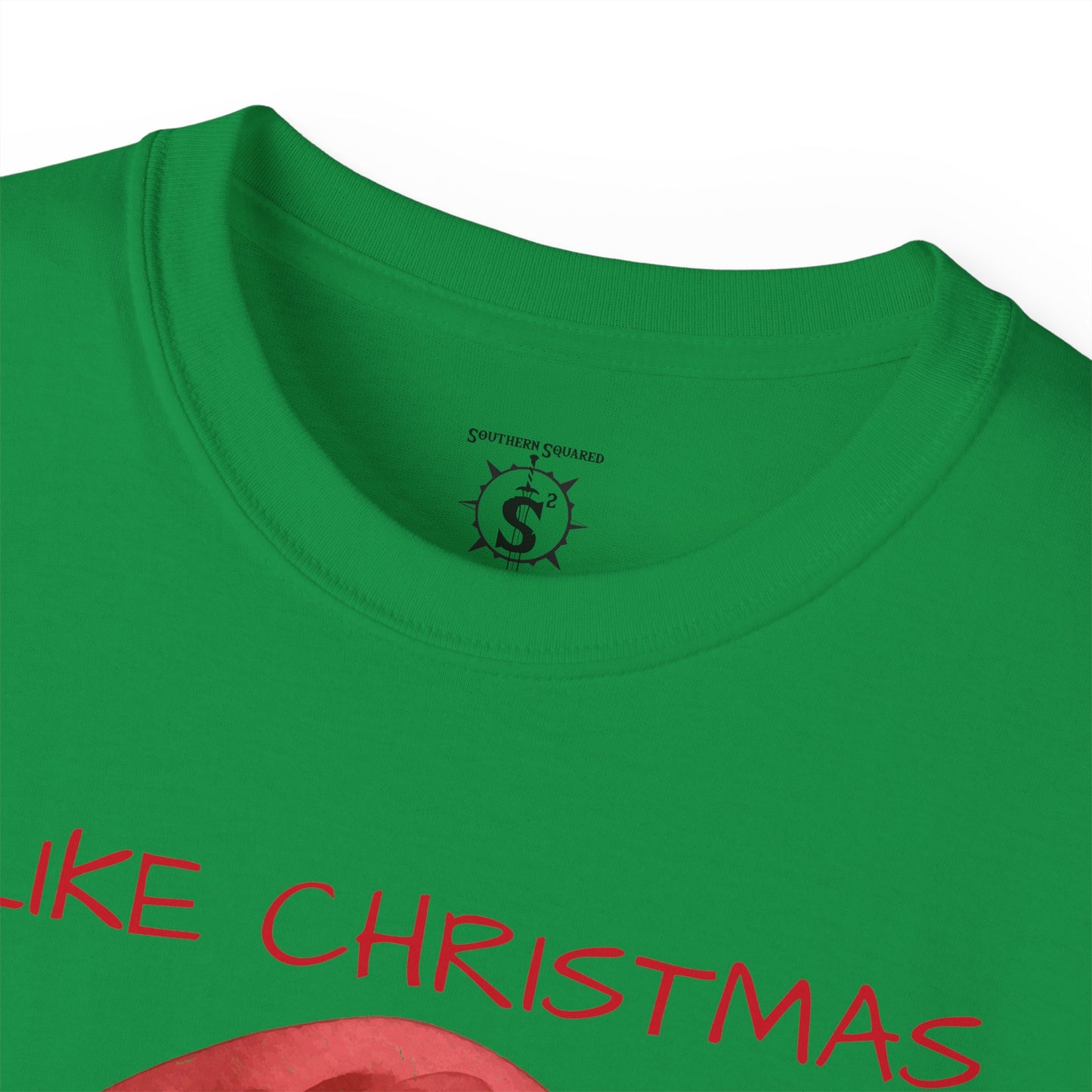 T-Shirt - Christmas Axolotl in a Santa Hat - Unisex Cotton Shirt