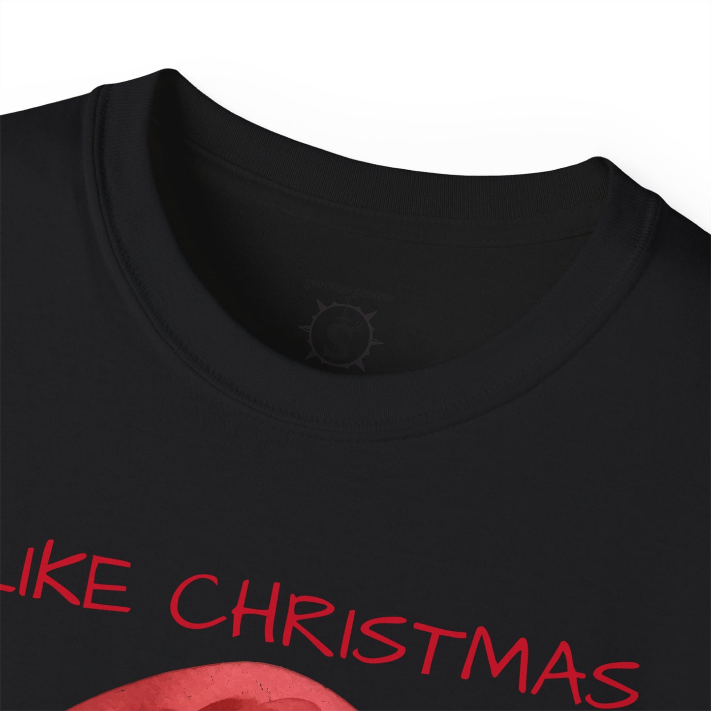 T-Shirt - Christmas Axolotl in a Santa Hat - Unisex Cotton Shirt