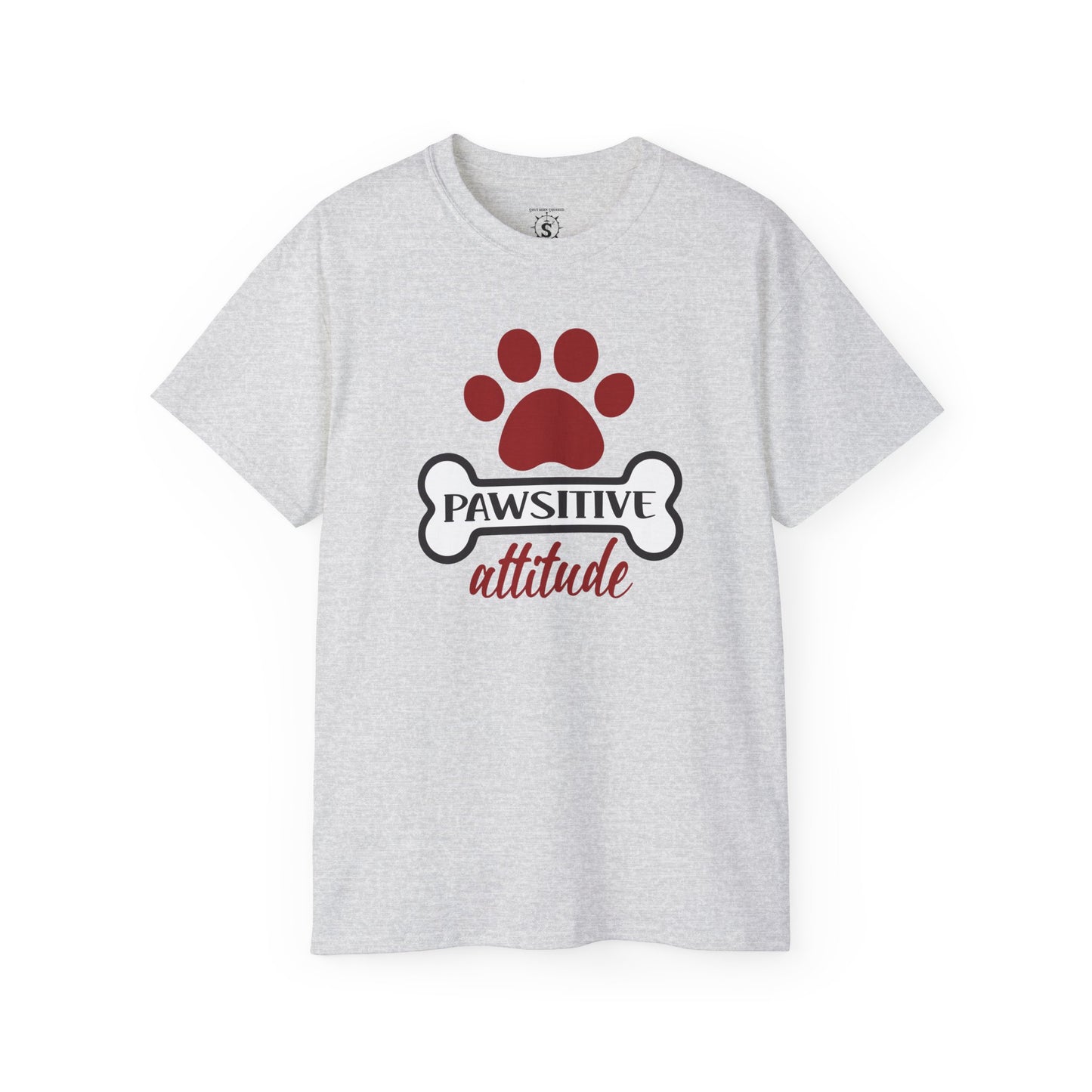 T-Shirt - Pawsitive Attitude Dog Shirt - Unisex Cotton Shirt