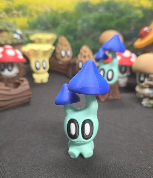 Blob Plant Friends (Blue Pink Gill Mushroom)