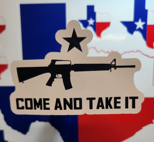 Sticker: Patriotic (Come And Take It Lone Star)