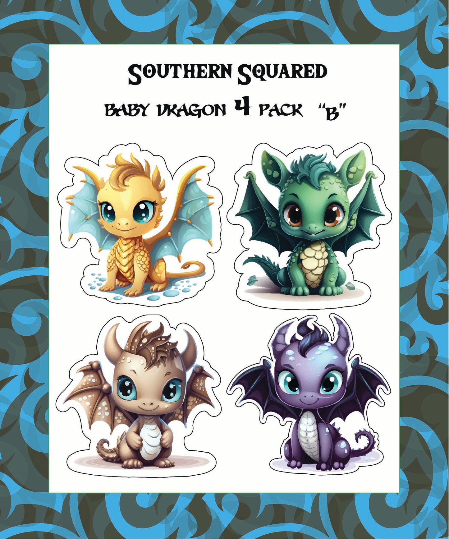 Sticker: The Adorables (Baby Dragon Sticker Pack B)
