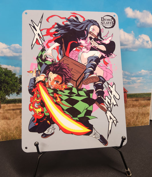 Metal Signs 7"x10" (Demon Slayer, Anime, Nezuko, Tonjiro)
