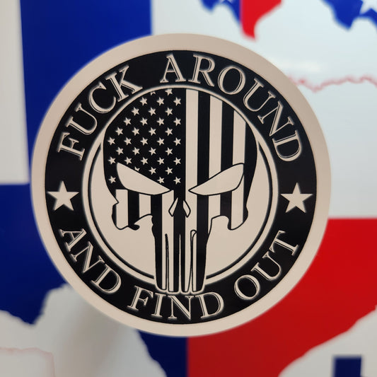 Sticker: Patriotic (Fuck Around and Find Out, Punisher)