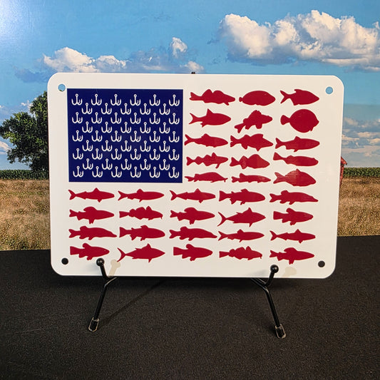 Metal Signs 7"x10" (USA Fishing Flag)