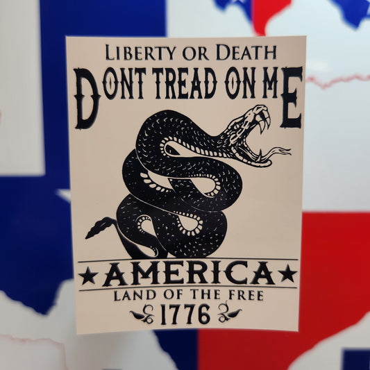 Sticker: Patriotic (Liberty or Death, Don't Tread On Me)