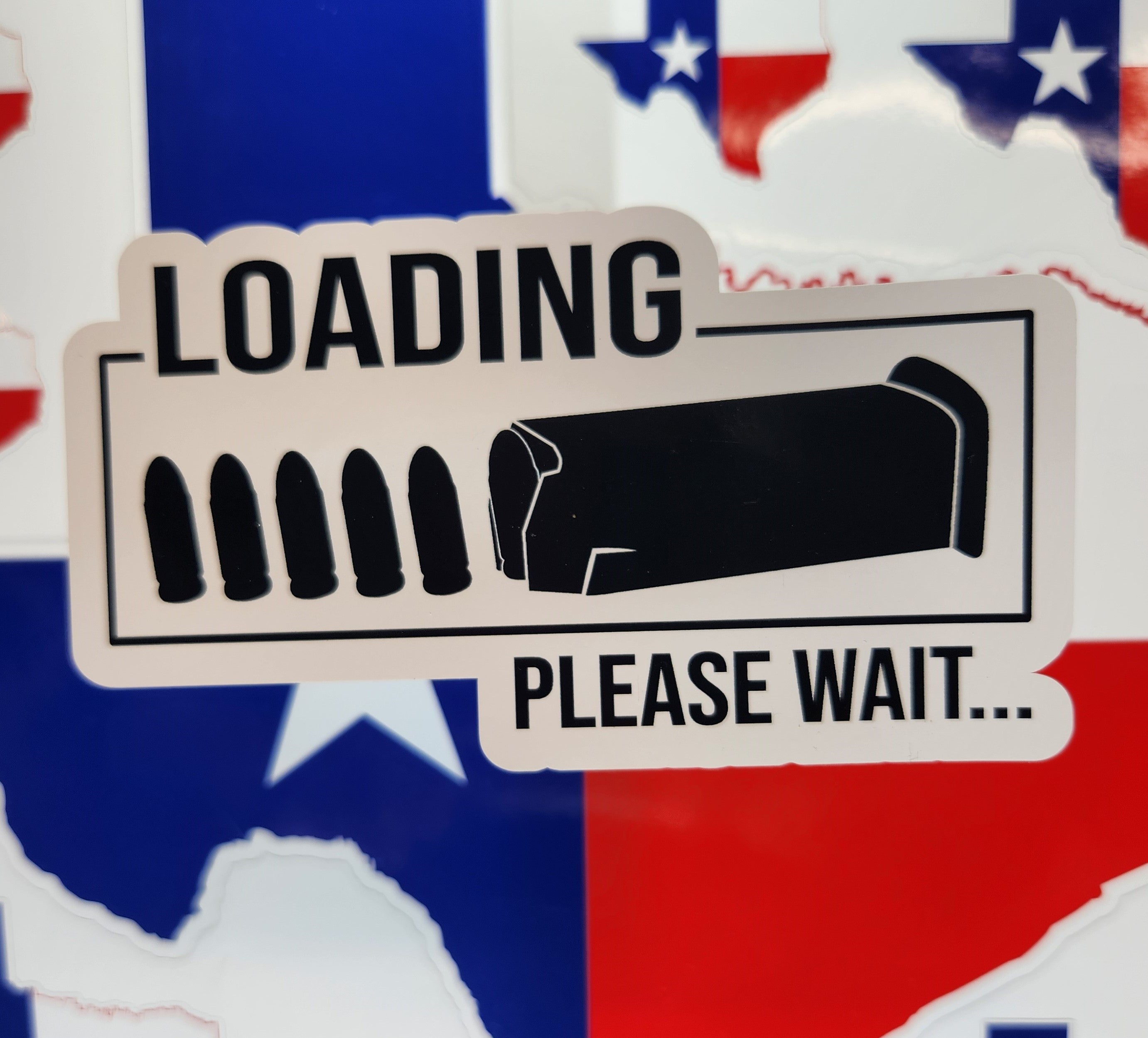 Loading Loader Sticker Sticker: Patriotic (Loading) – Southern Squared