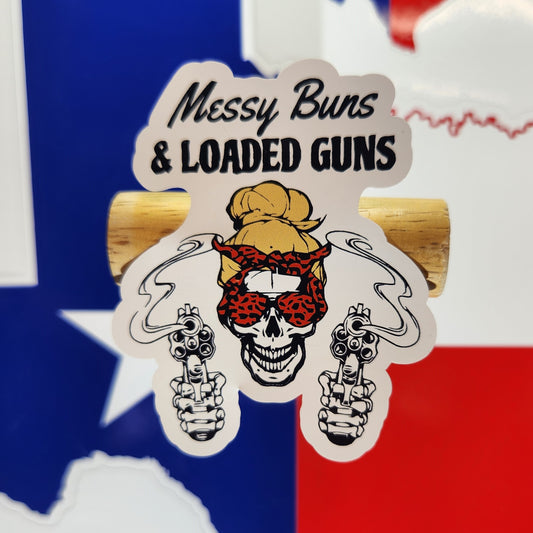 Sticker: Patriotic (Messy Buns & Loaded Guns)