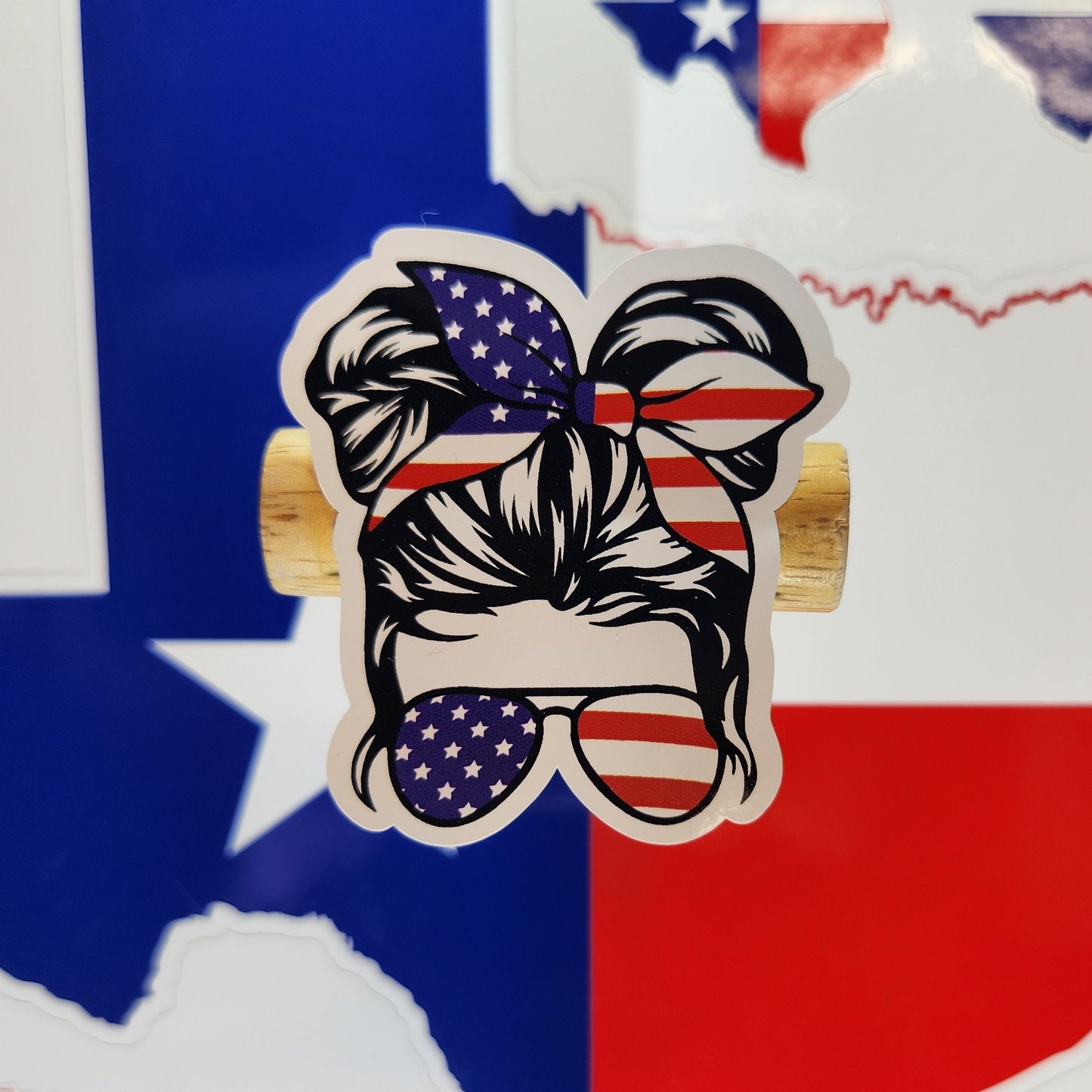 Sticker: Patriotic (Messy Buns American Girl)