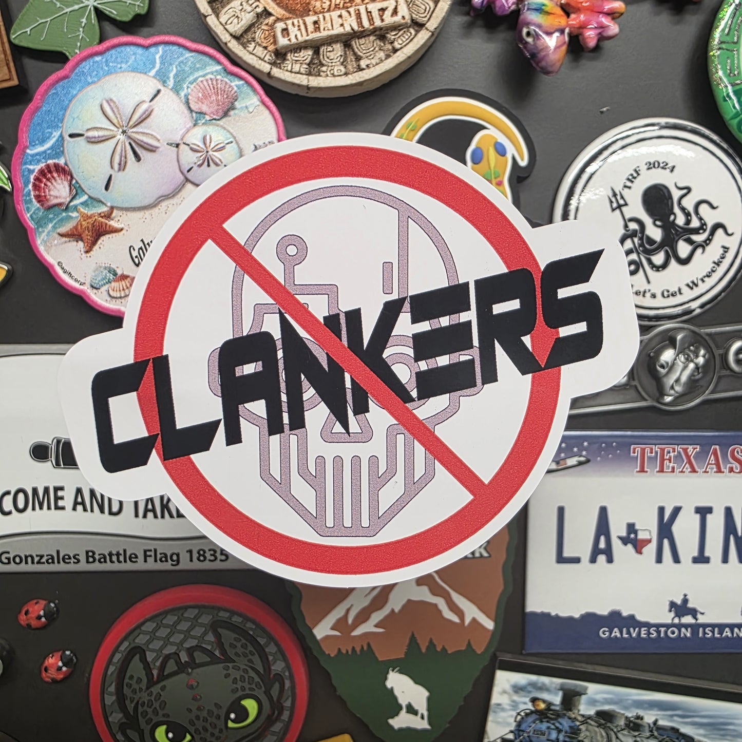 Sticker: Funny (No Clankers)