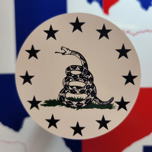 Sticker: Patriotic (Don't Tread On Me, Round)