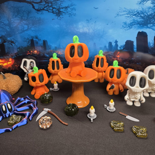 Halloween Blob Pumpkin Friends (Round Head)