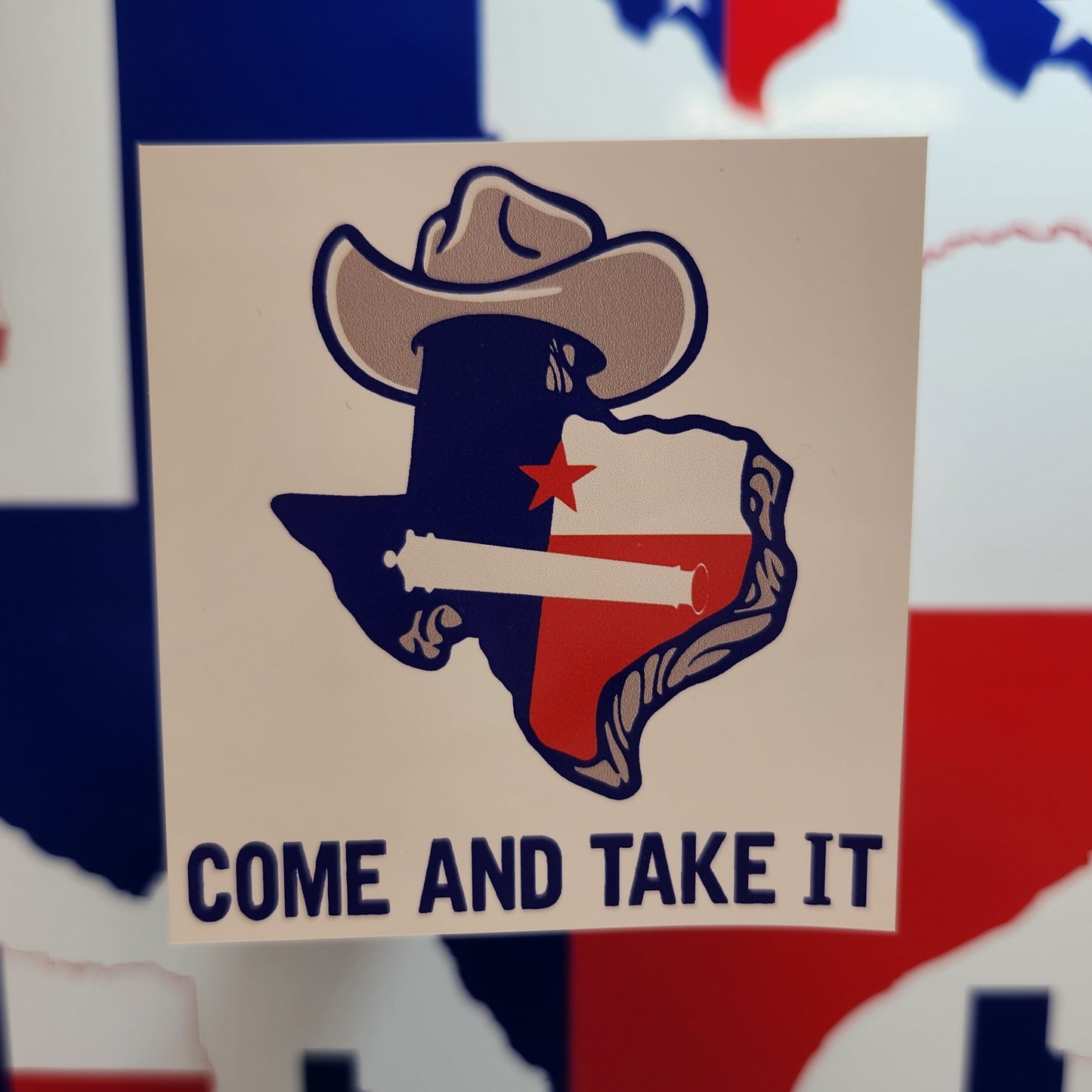 Sticker: Patriotic (Come And Take It, Texas Cowboy)
