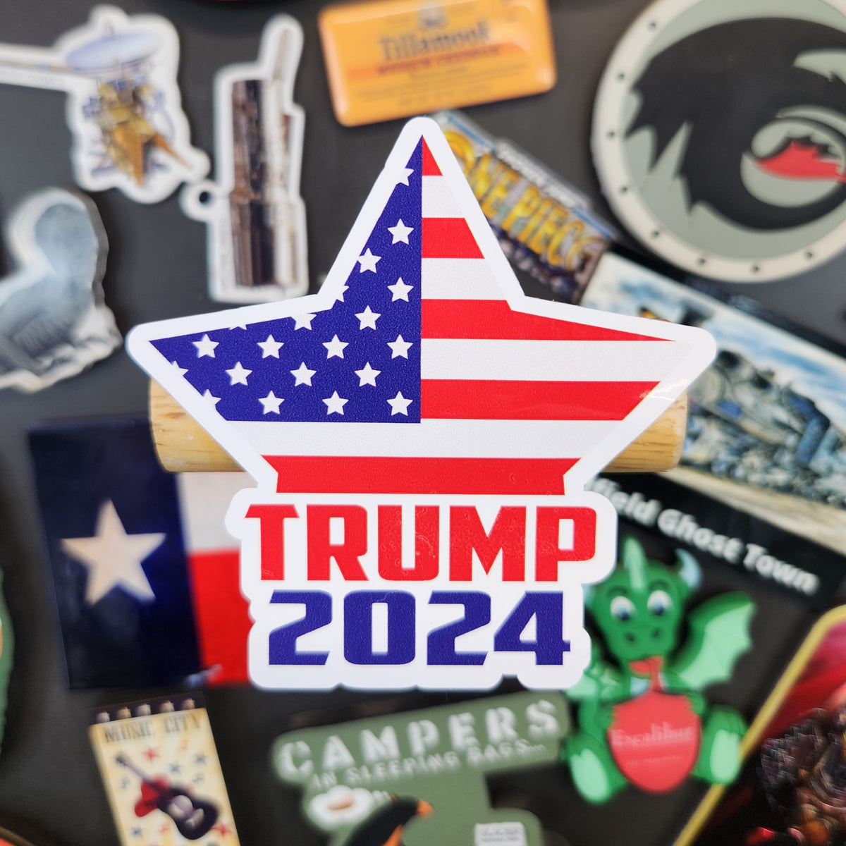 Trump Sticker Star Sticker: Patriotic (Trump Sticker, Trump Star 2024) – Southern Squared