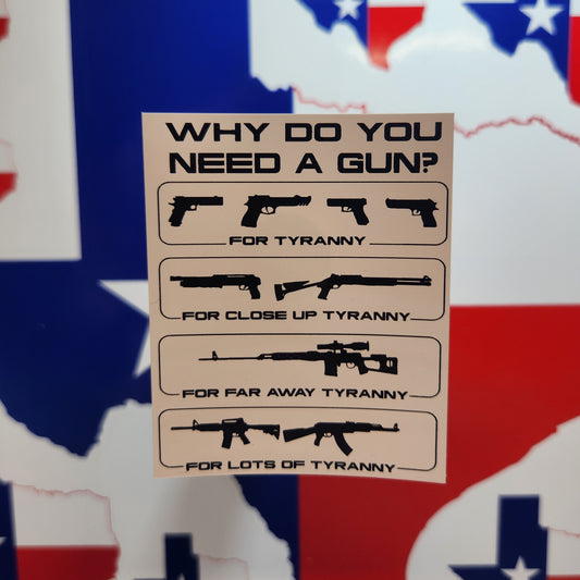Sticker: Patriotic (Why Do You Need a Gun)